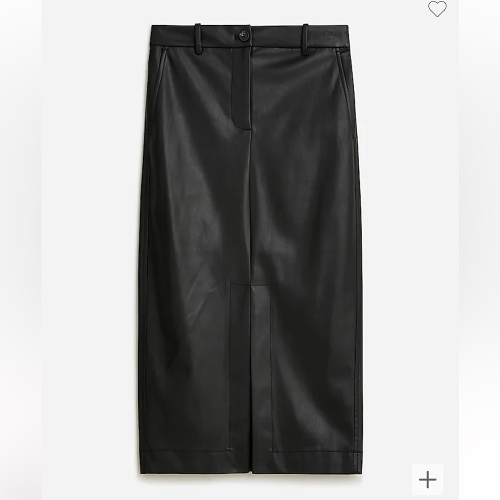 J.Crew Faux-Leather Pencil Skirt